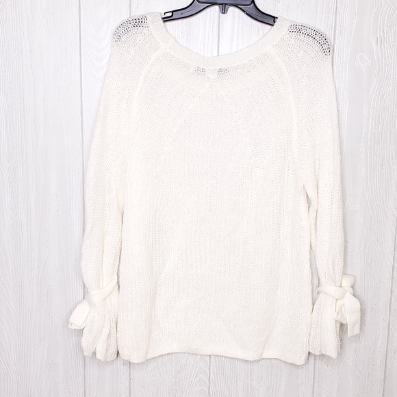 Project Naadam Bell Sleeve Off White Knit Sweater - Picture 7 of 7